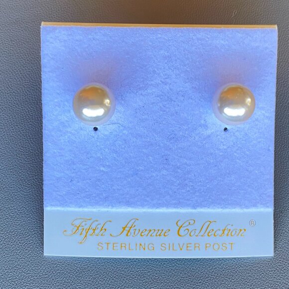 FAC Crystal Mesh Bracelet & Faux Pearl Earrings - Picture 4 of 6